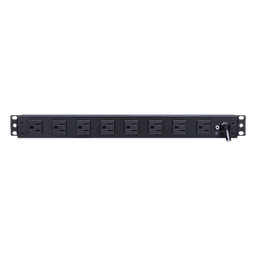 PDU Básico Rack / 8 Salidas NEMA 5-15R Traseras / 15 Amp / 120 Vca / 1UR / Cable 4.5 m (14.8 ft)