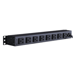 PDU Básico Rack / 8 Salidas NEMA 5-15R Traseras / 15 Amp / 120 Vca / 1UR / Cable 4.5 m (14.8 ft)