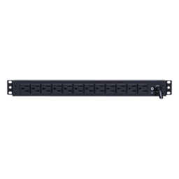 PDU Básico Rack / 12 Tomas NEMA 5-15R Traseras / 15 Amp / 120 Vca / 1UR / Cable 4.5 m (14.8 ft)