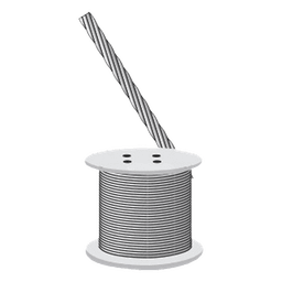 Cable de Retenida de Acero / 7 Hilos Trenzados / Carga a Ruptura 1294 kg (2850 lb) / Diámetro 3/16" / Galvanizado Clase A
