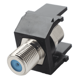 Módulo Acoplador Coaxial Tipo F / Keystone / 75 Ohms / 3.0 GHz / 0.66' [16.7mm] Altura / Color Negro