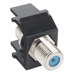 Módulo Acoplador Coaxial Tipo F / Keystone / 75 Ohms / 3.0 GHz / 0.66' [16.7mm] Altura / Color Negro