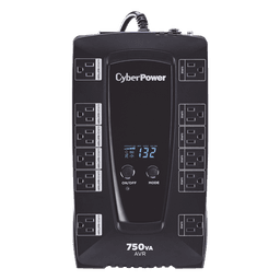 UPS Línea Interactiva / 750 VA / 450 W / 12 Tomas NEMA 5-15R / 6 con Respaldo de Batería / AVR Integrado / Pantalla LCD