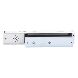 Chapa Magnética Electromagnética / 280 kg (600 lb) / Alarma Buzzer con Temporizador 5-30 s / Voltaje Dual 12/24 VDC / LED Estado / Libre Magnetismo Residual