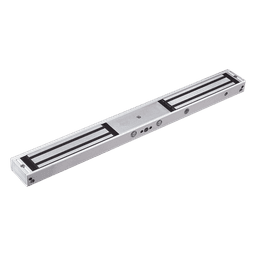 Cerradura Electromagnética Doble / 280 kg (617.3 lb) por Lado / 12/24 VCC / LED de Estado / Sin Magnetismo Residual / Sensor NC/NO