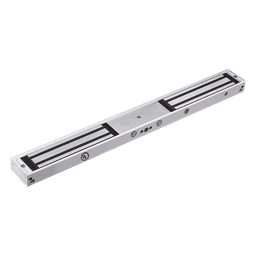 Cerradura Electromagnética Doble / 280 kg (617.3 lb) por Lado / 12/24 VCC / LED de Estado / Sin Magnetismo Residual / Sensor NC/NO