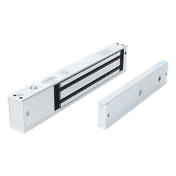 Chapa Magnética Electromagnética / 280 kg (600 lbs) / 12/24 VCC / LED Ultra-brillante / Sensor NO/NC / Aluminio Anodizado