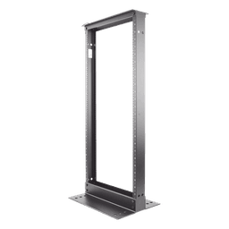Rack de Dos Postes / 19 in EIA-310D / 24 Unidades de Rack / Aluminio / Carga 300 lbs (136 kg) / Rieles Roscados #12-24 / 1219 mm (4 ft) de Altura