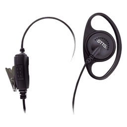 Micrófono-Audífono Tipo Anillo / Cable 40 lbs Resistencia / PTT Integrado / Compatible Kenwood NX/TK Series