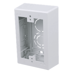 Caja de Pared Superficial / 5 x 3.26 x 1.62 in / PVC Auto-extinguible UL94-V0 / 3 Entradas de Tubería