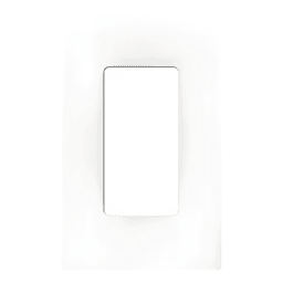 Placa de Pared Screwless / 1 Espacio (1 Gang) / Acabado Satinado Snow / Perfil Delgado 0.30 in (7.6 mm) / Apertura Estilo Designer