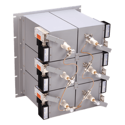 Combinador RF / 300-650 MHz / 6 Canales / 50 W / N Hembra / Circulador Sencillo / 7.0 x 7.0 x 19.0 in Cavity / 22.8 x 19.0 x 19.0 in Total