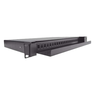 Distribuidor de Fibra Óptica Deslizable / Vacío / 19 Pulgadas (48.26 cm / 1.58 pies) / 1U / 24 Puertos / Profundidad 357 mm