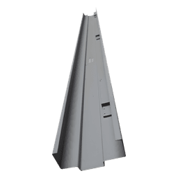 Jamba de contra galvanizada / 7' 0" (2.13 m) x 5 3/4" (146 mm) / Calibre 16 / Pestillo izquierdo