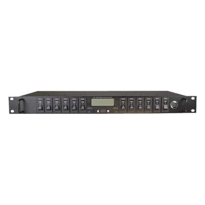 PDU Administrable IP / 12 Salidas CC / Doble Bus 100 A / 12-60 Vcc / 1U Rack 19"
