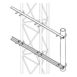 Brazo Lateral para Torre / Acero ASTM A-36 / Galvanizado en Caliente / Tubo Ø 2' Cal. 18 / Altura 50 cm (19.7 in) / Separación 20 cm (7.9 in) / Compatible STZ30G