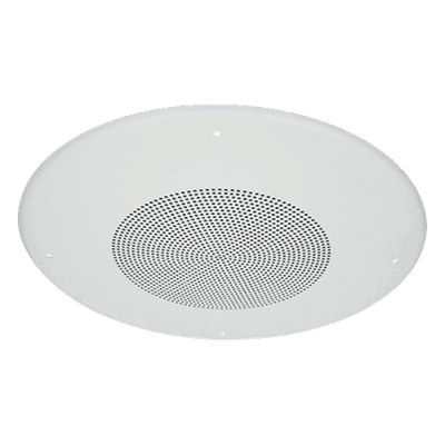 Bocina de techo / 8 pulgadas / 0.125-8W / 25V y 70.7V RMS / 0°C a 49°C / 75-100 dBA a 10 pies (3.05 m)