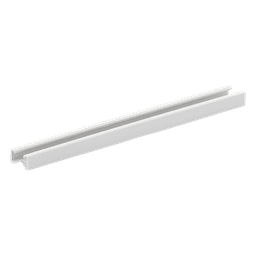 Canaleta Unicanal / PVC Auto-extinguible / 0 Halógenos / 20 cm (7.9 in) / RAL 7035 / Anti-choques