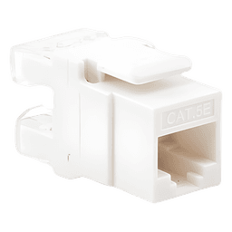 Módulo Jack Keystone / Cat5e / Terminación 180° / Sin Blindaje / 1 Puerto / Blanco