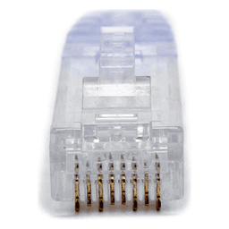 Plug RJ45 / Cat6 / 8P8C / 23-24 AWG / 50μin Oro / 2500 Ciclos / -10 a 60°C / 100 Piezas