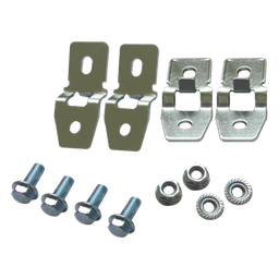 Pestañas Metálicas de Fijación / Chapa de Acero y Zinc 4 mm / Paquete de 4 Piezas / Montaje en Pared / Incluye Tornillos y Tuercas para Gabinete