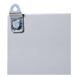 Pestañas Metálicas de Fijación / Chapa de Acero y Zinc 4 mm / Paquete de 4 Piezas / Montaje en Pared / Incluye Tornillos y Tuercas para Gabinete