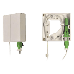Caja Terminal de Fibra Óptica / Roseta Interior / Acoplador SC/APC / IP30 / 86 x 86 x 23 mm / Cable Drop hasta 4 mm