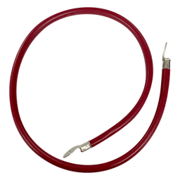 Cable Jumper para Baterías / 1 m (3.3 ft) / Calibre 2 AWG / Terminales de Ojo Doble / Uso en Serie y Paralelo / Color Rojo