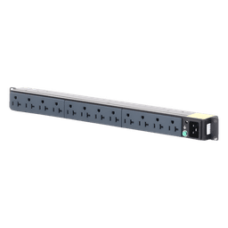 PDU Básico para Rack / 12 Contactos NEMA 5-20R / Entrada NEMA 5-20P / 20A / 120 Vca / Montaje Horizontal 1UR / 19 in