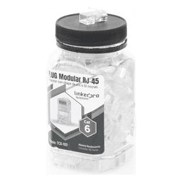 Plug Modular RJ45 / Cat6 / Sin Blindaje / 23AWG / Chapado Oro 30 Micras / 100 Piezas