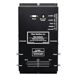 Sensor Perimetral de Fibra Óptica / 2 Zonas Independientes / 5 km Alcance / 1,640 pies por Zona / Comunicación IP-XML y RS232 / 12-24 VDC