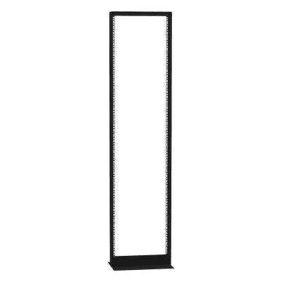 Rack 2 Postes / 45 UR / 19" EIA-310D / Carga 460 kg / Base L Anclaje a Piso / Acero Calibre 11 y 14