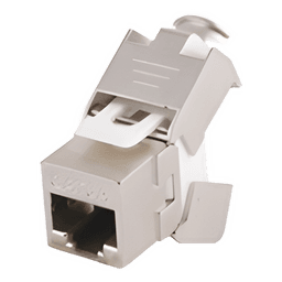 Módulo Jack Keystone / Cat6A / Blindado STP / Toolless / T568A/B / -40°C a 85°C / 24-26 AWG