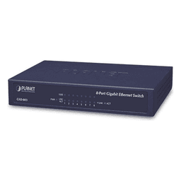 Switch de Escritorio / 8 Puertos Gigabit 10/100/1000 Mbps / Switch Fabric 16 Gbps / Auto MDI/MDIX / Carcasa Metálica