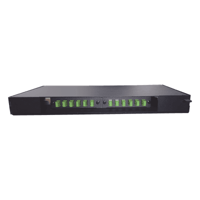 Patch Panel / 12 Puertos / 1U / Pigtails Preinstalados / Placas Adaptadoras / Splice Tray Integrado