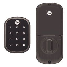 Cerradura electrónica con teclado / Color bronce / Semiempotrada / Backset ajustable 60-70 mm / Puertas 35-57 mm (1.38-2.24 pulg) / 25 usuarios PIN / Grado ANSI/BHMA 2