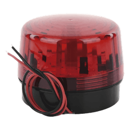 Luz Estroboscópica LED / 35 LEDs / 8 Patrones de Parpadeo / IP66 / 12-24 Vcc/Vca / Batería de Respaldo 9V
