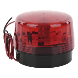 Luz Estroboscópica LED / 35 LEDs / 8 Patrones de Parpadeo / IP66 / 12-24 Vcc/Vca / Batería de Respaldo 9V