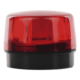 Luz Estroboscópica LED / 55 LEDs de Alta Intensidad / 8 Patrones de Parpadeo Ajustables / Batería de Respaldo 9V / Voltaje Universal 12-24 Vcc/Vca / IP66/IP55 / Bocina 100 dB