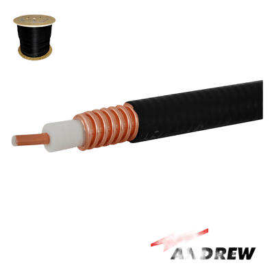 Cable Coaxial Superflexible / 1/2 Pulgada / 50 Ohms / Cobre Corrugado / Dieléctrico Espumado / Carrete 305 m (1000 ft)