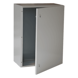 Gabinete de Acero IP66 / 400 x 600 x 250 mm / IK10 / Placa Trasera Metálica 2 mm / Cerradura con Llave / Tapa Inferior Atornillable