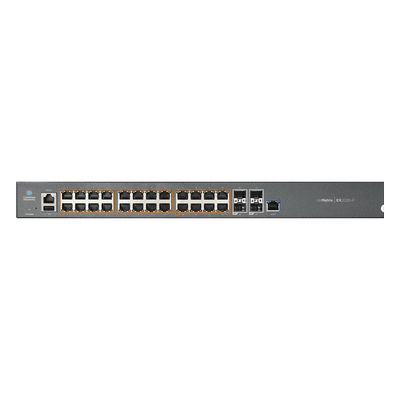 Switch Capa 3 / 28 Puertos / 24 PoE Gigabit 802.3af/at / 4 SFP+ / 128 Gbps / Administración On-Premises