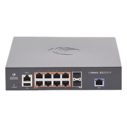 Switch Capa 3 / 10 Puertos / 8 Gigabit PoE / 2 SFP / USB / Consola / MNGMT / 20 Gbps