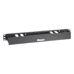 Organizador de Cables Horizontal / 1UR / 19 pulgadas (483 mm) / Solo Frontal / Gestión Coaxial, Fibra y Categoría 5e/6