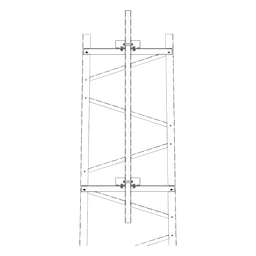 Brazo para Torre / Sección #4 / Mástil de Aluminio 1.8 m (5.9 ft) / Herrajes Incluidos / Exterior