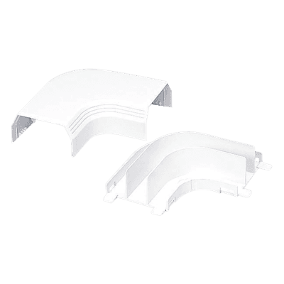 Curva de Radio Controlada / Canaleta T45 / PVC Rígido / UL94V-0 / 0 a 50°C / Blanco Mate