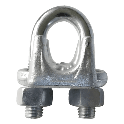 Nudo de Perro para Cable de Retenida / Acero Forjado 3/8" / Rosca 7/16" (11.11 mm) / Longitud 9" (228.6 mm) / Torque 25-45 lb-ft / Galvanizado