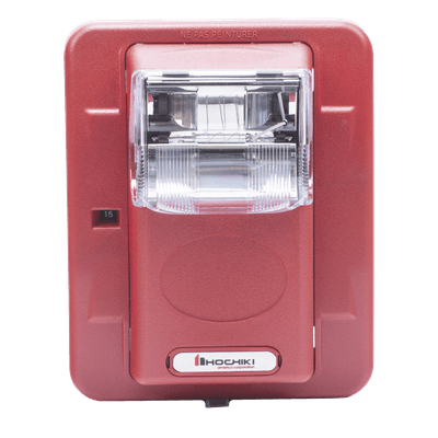 Lámpara Estroboscópica de Pared / 24 Vcc / 15-110 Candelas / 5 Intensidades / Rojo Sin Letrero / 5' x 4.5' x 2.5'