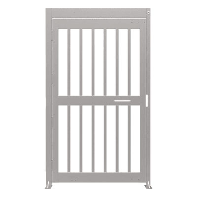 Puerta Peatonal de Alta Seguridad / Cuerpo Completo / Acero Inoxidable #304 Satinado / Cerradura Eléctrica Fail-Safe/Fail-Secure / 1.57 m x 2.13 m (5.15 ft x 6.99 ft)