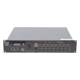 Controlador de Evacuación por Voz / Amplificador 500 W / 8 Zonas Independientes / Expansible a 128 Zonas / Salida 100 V / Reproductor MP3 / Radio FM